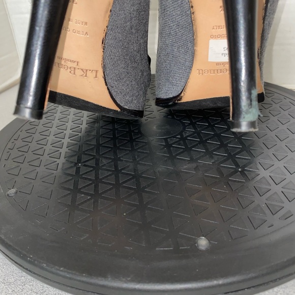 L.K. L K Bennett Grey/ Black Heels Sz 38.5 - Picture 8 of 14